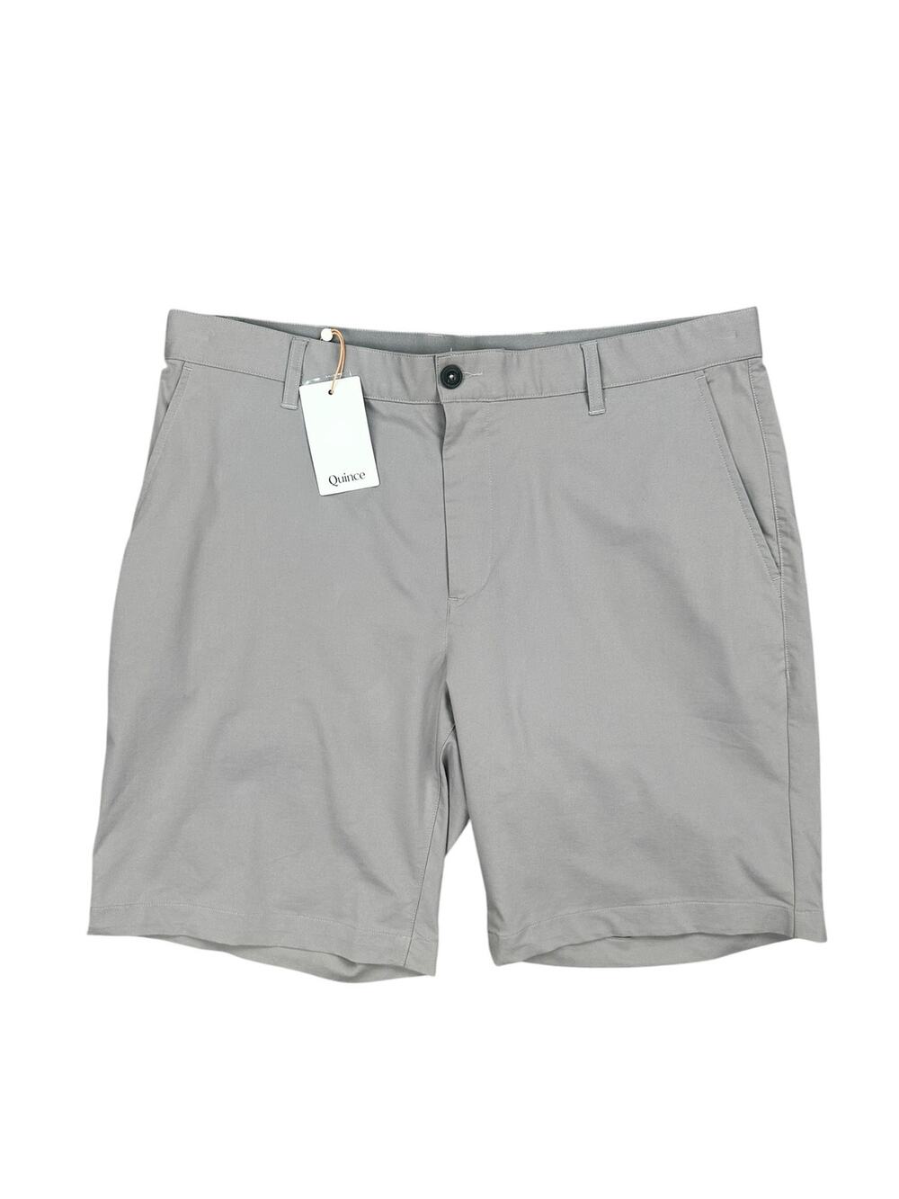 Quince Organic Cotton Coolmax 9" Chino Shorts Gravel NWT — Size 36